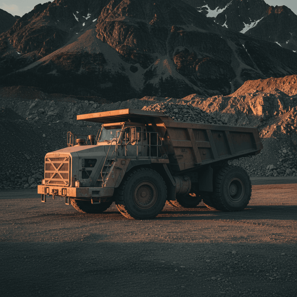 Fast aggregate delivery truck serving northern BC